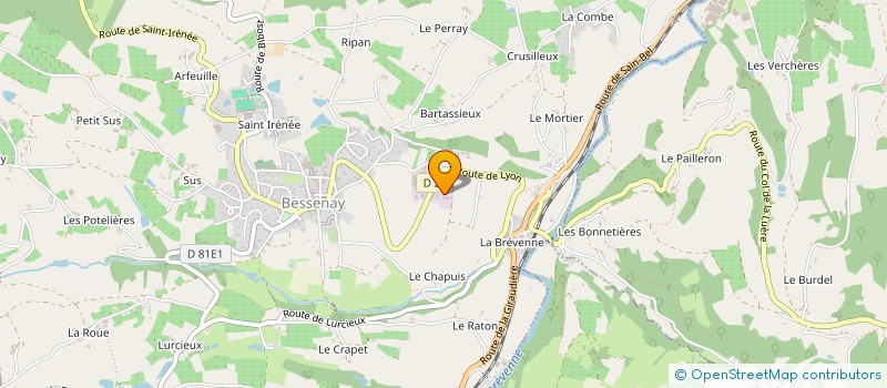 localisation de l'entreprise THIERRY VERNAY à BESSENAY