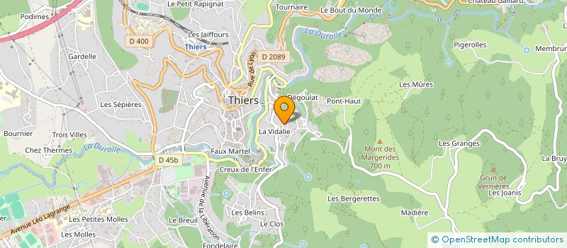 localisation de l'entreprise THIERS GLACE à THIERS