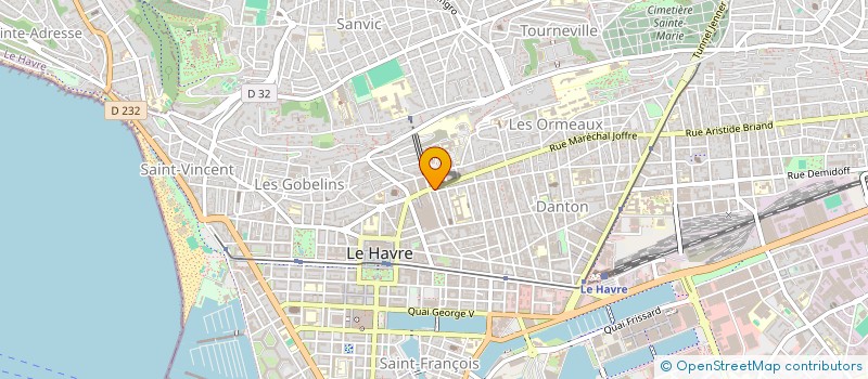 localisation de l'entreprise THIERS OPTIQUE à LE HAVRE