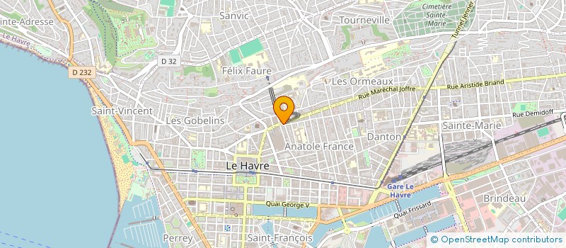 localisation de l'entreprise THIERS OPTIQUE à LE HAVRE