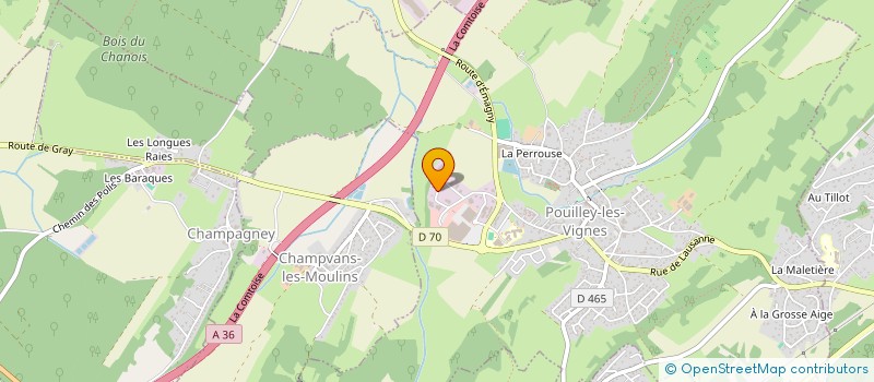 localisation de l'entreprise THIERY  POUILLEY-LES-VIGNES