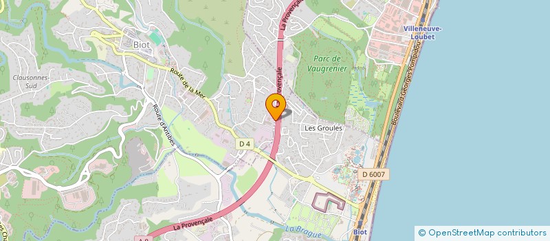 localisation de l'entreprise THIERY IMMO  BIOT