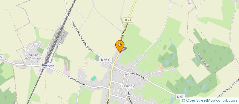 localisation de l'entreprise THIEULEUX COUVERTURE  BUSIGNY