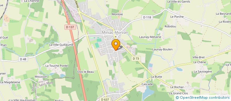 localisation de l'entreprise THINE  MINIAC-MORVAN