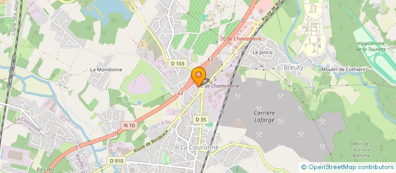 localisation de l'entreprise THINESS FINANCIERE  LA COURONNE