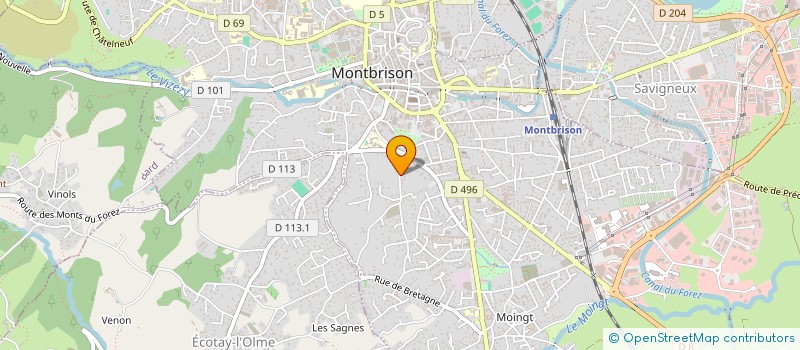 localisation de l'entreprise THINET ROGER CONSTRUCTIONS  MONTBRISON