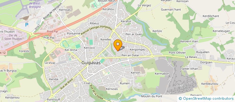 localisation de l'entreprise THINILS  GUIPAVAS