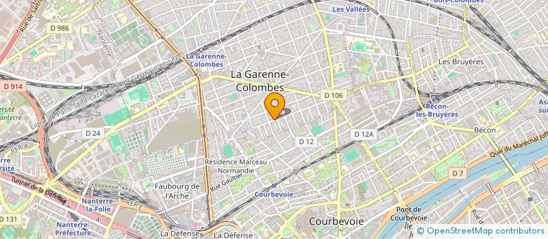 localisation de l'entreprise THINK + à LA GARENNE-COLOMBES