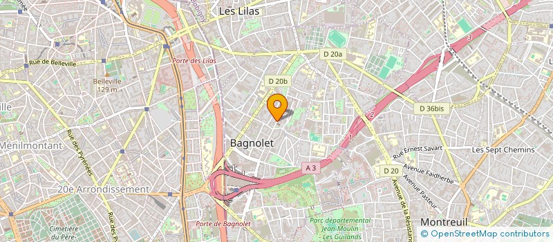 localisation de l'entreprise THIPIGA TELECOM à BAGNOLET