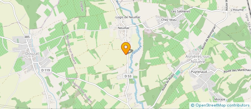 localisation de l'entreprise THIRE SIMON  ASNIERES-SUR-NOUERE