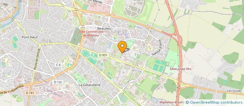 localisation de l'entreprise THISBE  POITIERS