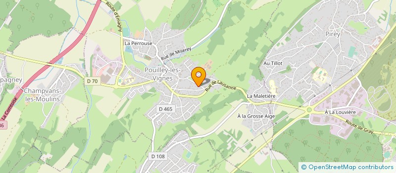 localisation de l'entreprise THISELA  POUILLEY-LES-VIGNES