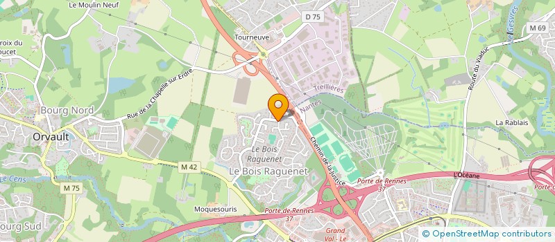 localisation de l'entreprise THIVAL à ORVAULT