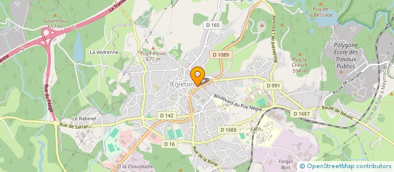 localisation de l'entreprise THIVINRO à EGLETONS