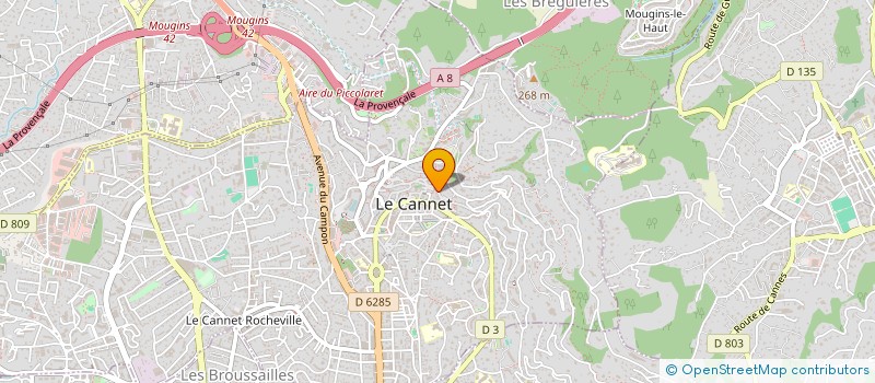 localisation de l'entreprise THIVOLI à LE CANNET