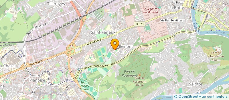 localisation de l'entreprise THL 25 à BESANCON
