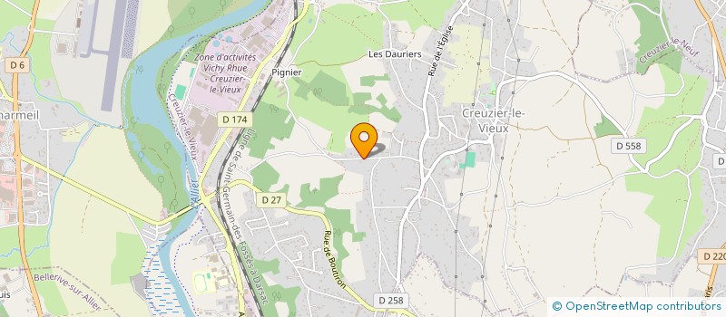 localisation de l'entreprise THOLAC  CREUZIER-LE-VIEUX