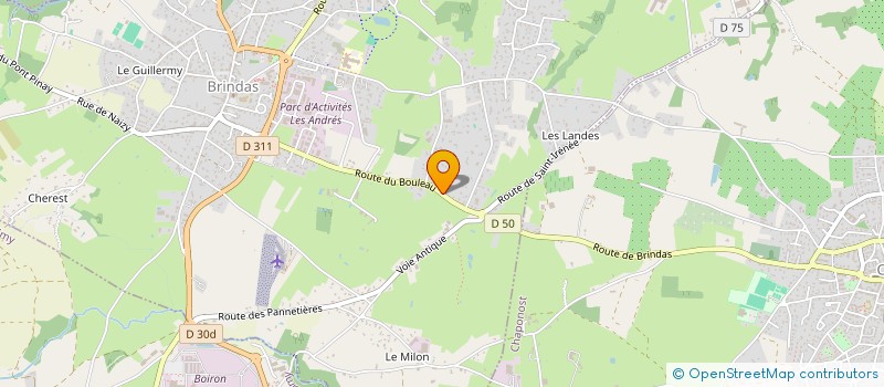 localisation de l'entreprise THOLLET à BRINDAS