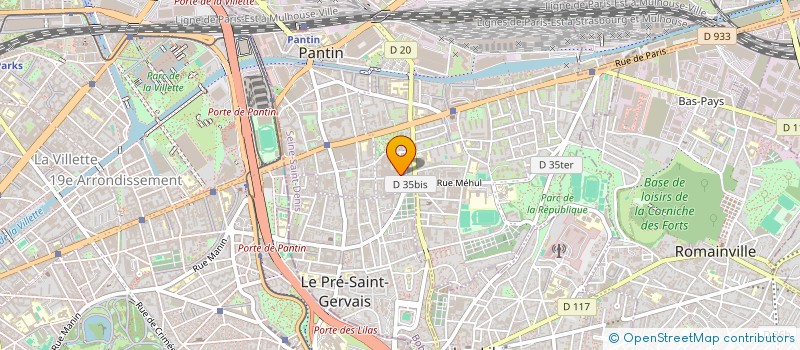 localisation de l'entreprise THOM ELEC à PANTIN