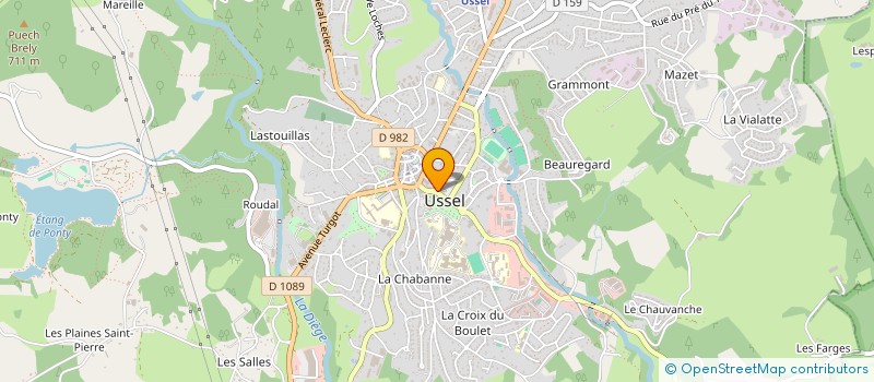 localisation de l'entreprise THOMAS-ANTOINE à USSEL