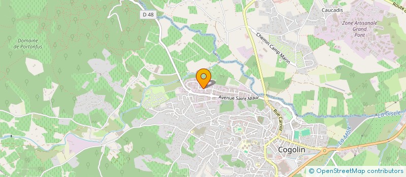 localisation de l'entreprise THOMAS ERIC MENUISERIE ALU & PVC  COGOLIN