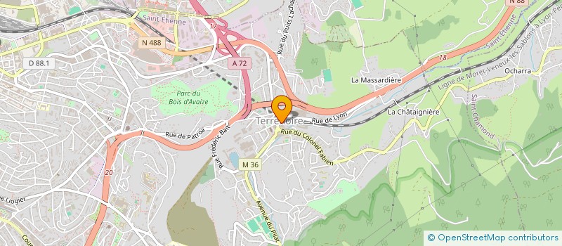 localisation de l'entreprise THOMAS GUINAMAND à SAINT-ETIENNE