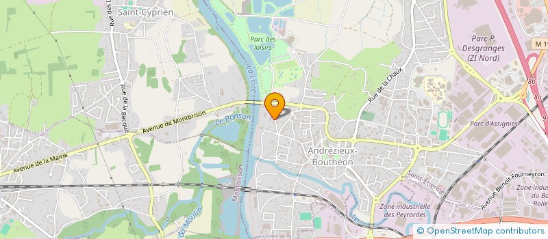 localisation de l'entreprise THOMAS IMMO  ANDREZIEUX-BOUTHEON