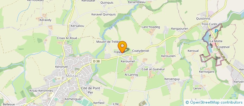 localisation de l'entreprise THOMAS SALIOU COUVERTURE  MILIZAC-GUIPRONVEL