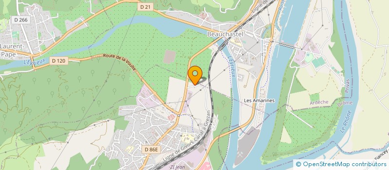 localisation de l'entreprise THOMAS VIALLET  LA VOULTE-SUR-RHONE