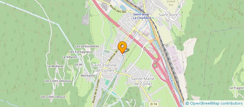 localisation de l'entreprise THOMASSON TRAITEUR à SAINT-ETIENNE-DE-CUINES