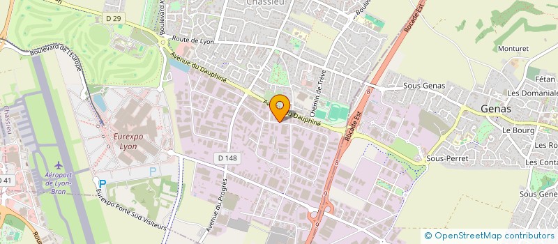 localisation de l'entreprise THOME  GENAS