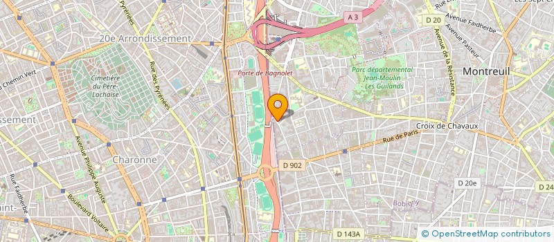 localisation de l'entreprise THOMET TRAITEMENTS THERMIQUES à BAGNOLET