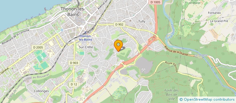 localisation de l'entreprise THONON COUNTRY CLUB à THONON-LES-BAINS
