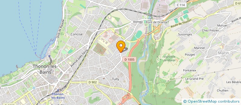 localisation de l'entreprise THONON ELECTRICITE DEPANNAGE à THONON-LES-BAINS