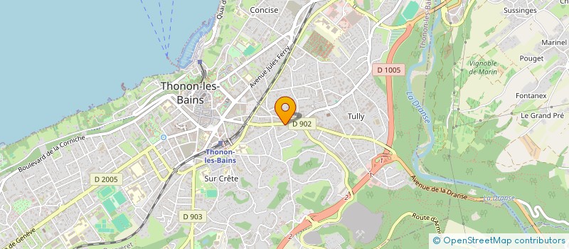 localisation de l'entreprise THONON EVIAN SAP à THONON-LES-BAINS