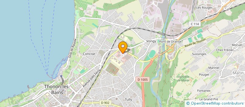 localisation de l'entreprise THONON FRUITS à THONON-LES-BAINS
