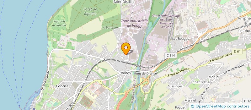 localisation de l'entreprise THONON YATCHING 74 à THONON-LES-BAINS