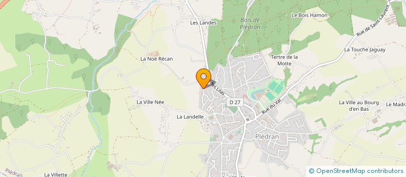 localisation de l'entreprise THORAVAL  PLEDRAN