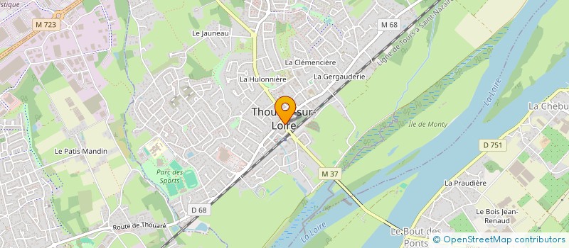 localisation de l'entreprise THOUARE - MAUVES - LE CELLIER  THOUARE-SUR-LOIRE