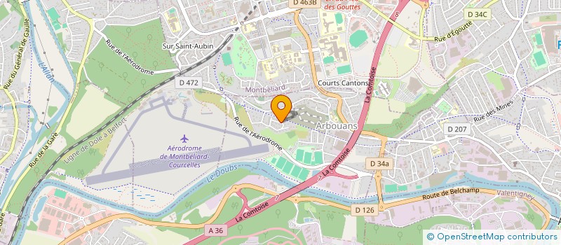 localisation de l'entreprise THOUVENIN  ARBOUANS