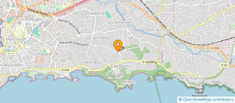 localisation de l'entreprise THOUVENIN - DE PONTCHARRA à TOULON
