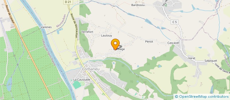 localisation de l'entreprise THUBIERE  MATHIEU ET MARINA  CORBARIEU