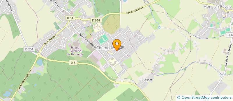 localisation de l'entreprise THUMERIES TRANSPORT ENTREPRISE  THUMERIES