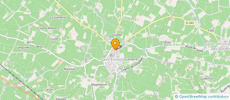 localisation de l'entreprise THUNEVIN VIGNOBLES à SAINT-EMILION