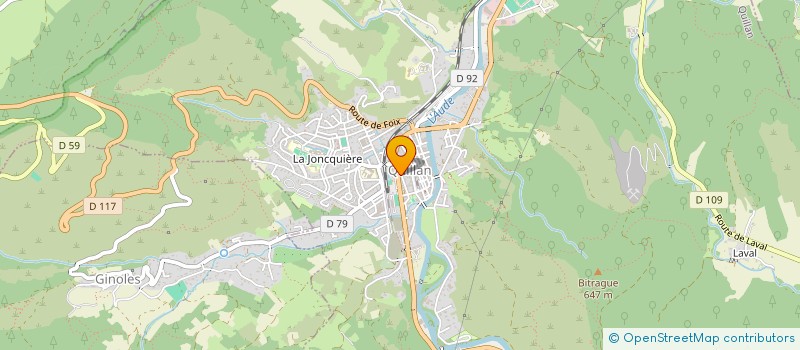 localisation de l'entreprise THURET - BENOIST à QUILLAN