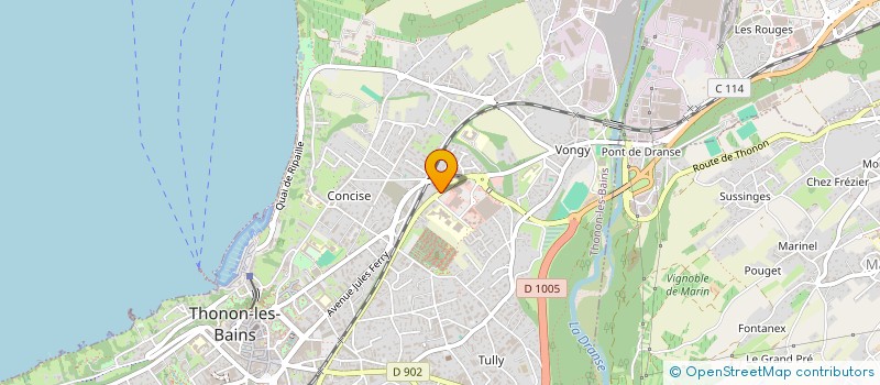 localisation de l'entreprise THUYSET AUTOMOBILES SA à THONON-LES-BAINS