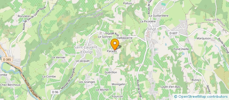 localisation de l'entreprise THYMMALAUS PARADIS  VAL D'OINGT