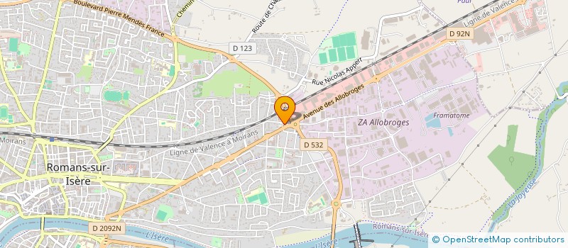 localisation de l'entreprise THYMOE  ROMANS-SUR-ISERE