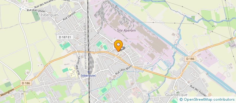 localisation de l'entreprise THYSSENKRUPP ELECTRICAL STEEL UGO à ISBERGUES