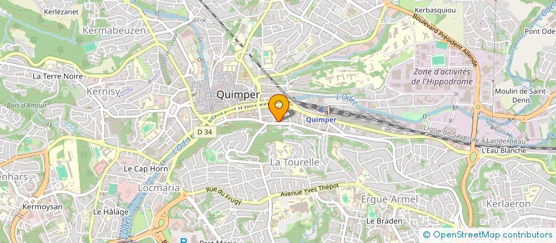 localisation de l'entreprise TI AR VRO à QUIMPER